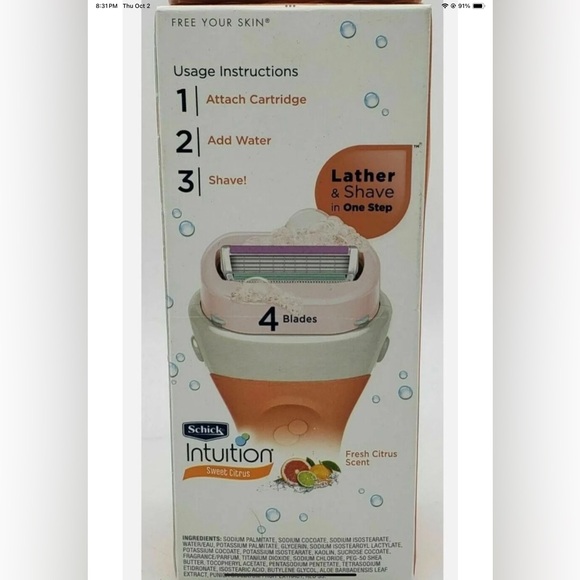 Schick Intuition Sweet Citrus Razor - Picture 4 of 4